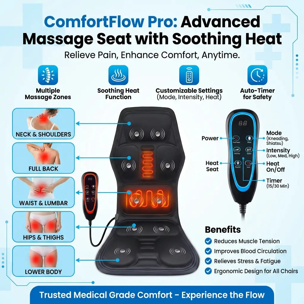 ComfortFlow Pro™ Massage Cushion