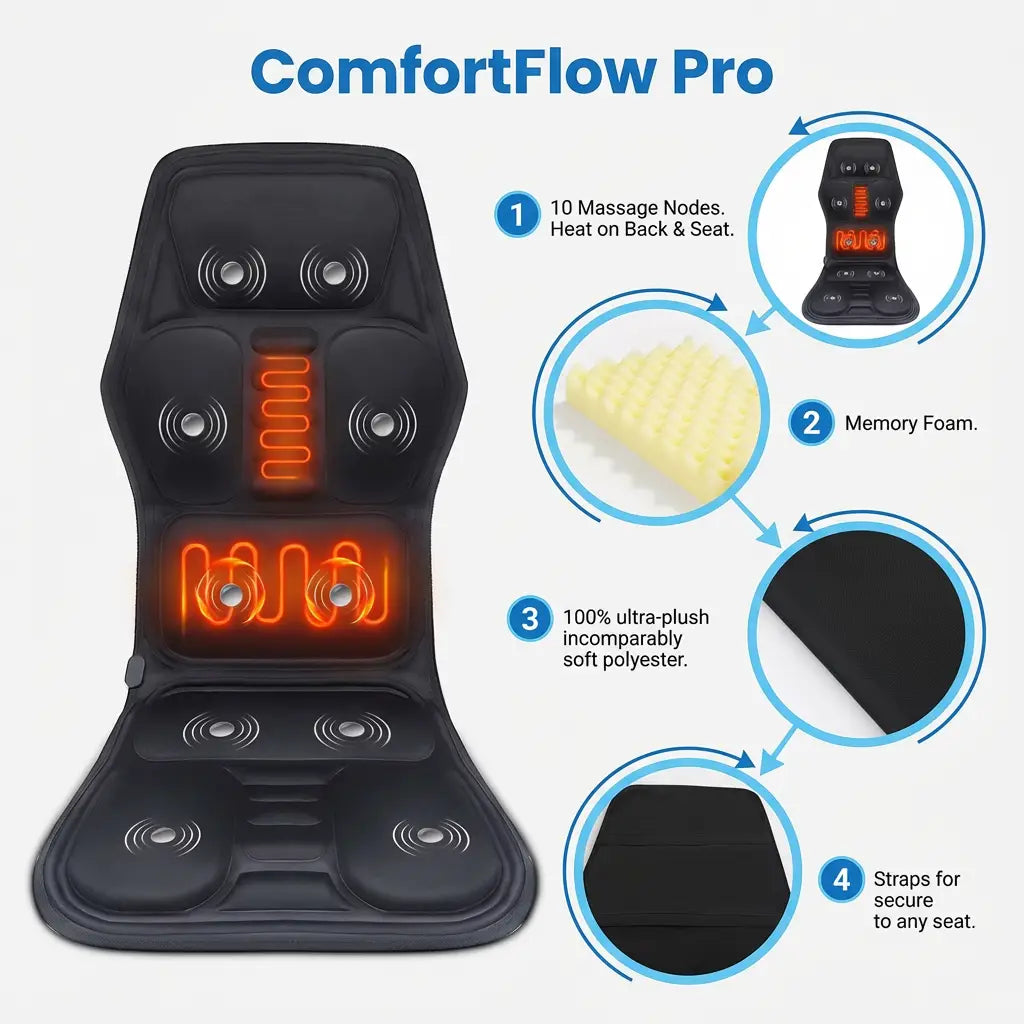 ComfortFlow Pro™ Massage Cushion
